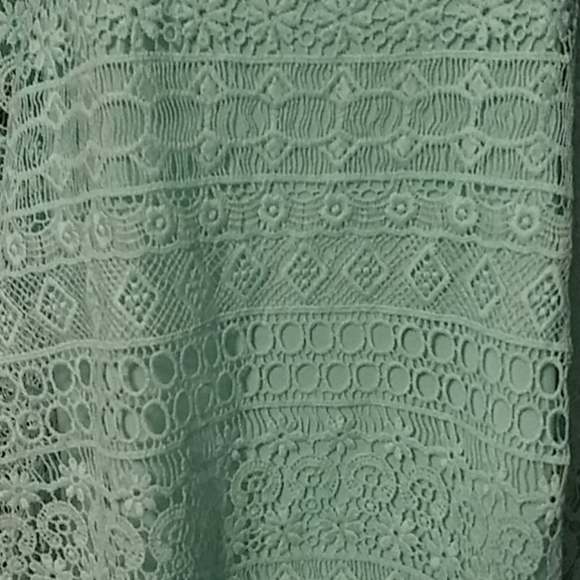 NWT DIVIDED TURQUOUSE LACE TANK TOP - Picture 2 of 7